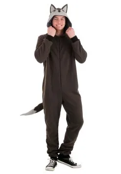 Fun Costumes Wolf Jumpsuit Costume For Adults