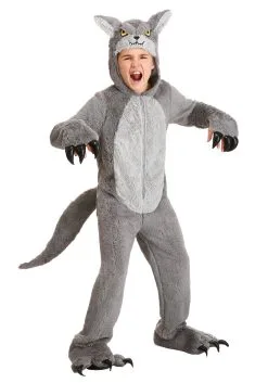 Fun Costumes Kid's Grey Wolf Costume