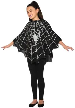 Forum Novelties, Inc Black Spider Poncho Costume For Kids