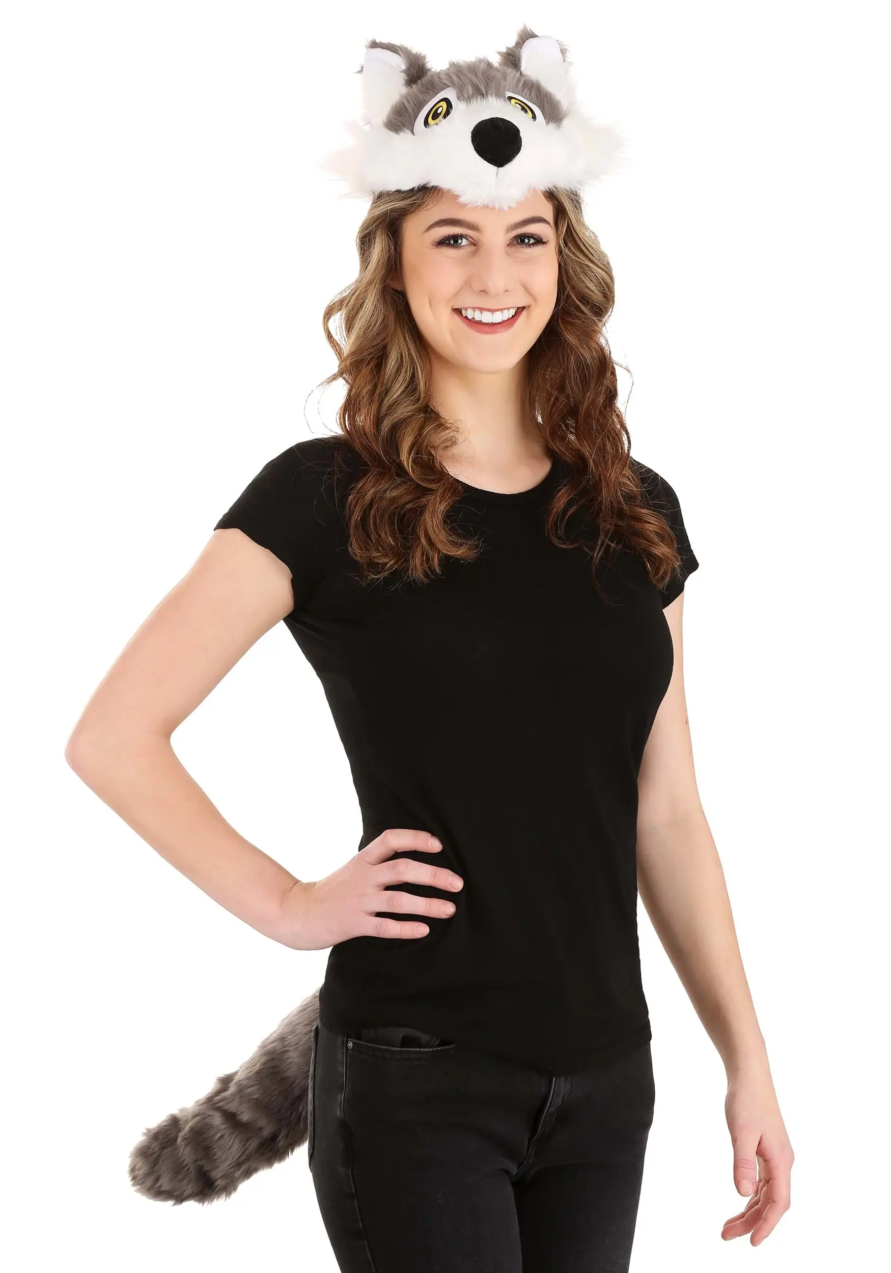 Elope Soft Wolf Headband & Tail 6 Elope Soft Wolf Headband & Tail - Image 6