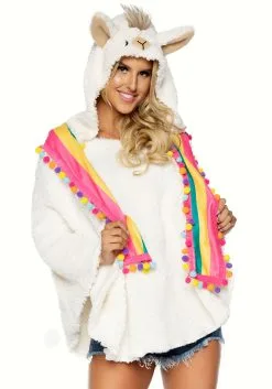 LEG AVENUE Women's Llama Poncho