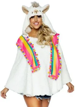 LEG AVENUE Women's Llama Poncho -Wolf Costumes Sales Store womens llama poncho alt 2