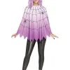 Fun World Purple Ombre Spider Web Women's Poncho