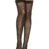 MUSIC LEGS Sheer Spiderweb Thigh Highs For Women